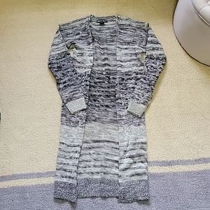 NWOT long gray cardigan size small